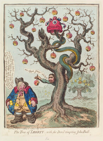 Charles James Fox ('The tree of liberty, - with, the devil tempting John Bull') NPG D12649