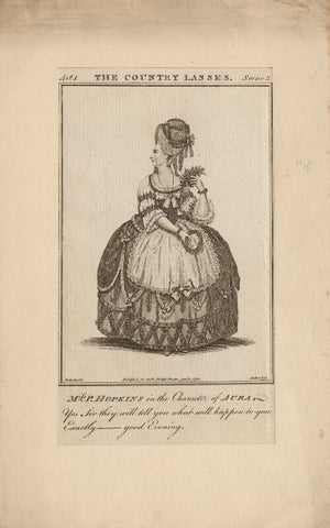 Priscilla Kemble (née Hopkins) when Miss Hopkins; as Aura in Johnson's 'Country Lasses' NPG D8662