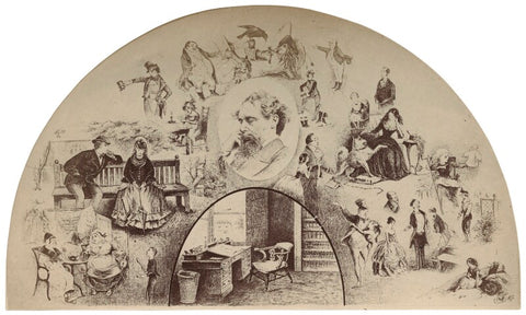 Charles Dickens, his characters and the empty chair NPG x135439