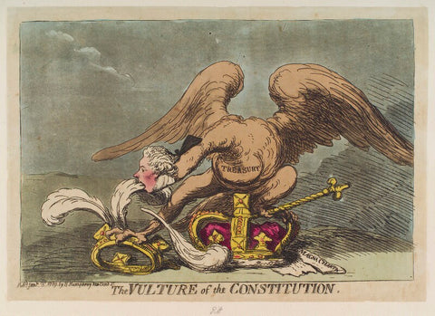 William Pitt ('The vulture of the constitution') NPG D12395