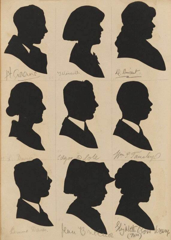 Visitors to st luke's church bazaar, eltham park (unidentified sitter; j. vincent; h. vincent; l. davies; edgar d. cole; william s. tansley; bernard davies; jean butchor; mrs elizabeth cross weary) npg d46616