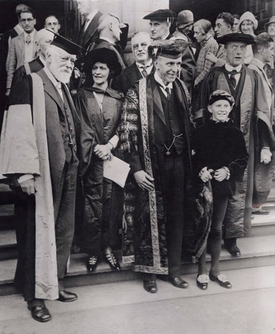 Nancy Astor, Viscountess Astor; Sir Oliver Joseph Lodge; Sir (Joseph) Austen Chamberlain NPG x194221