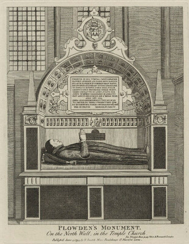Monument to Edmund Plowden in the Temple Church NPG D25380