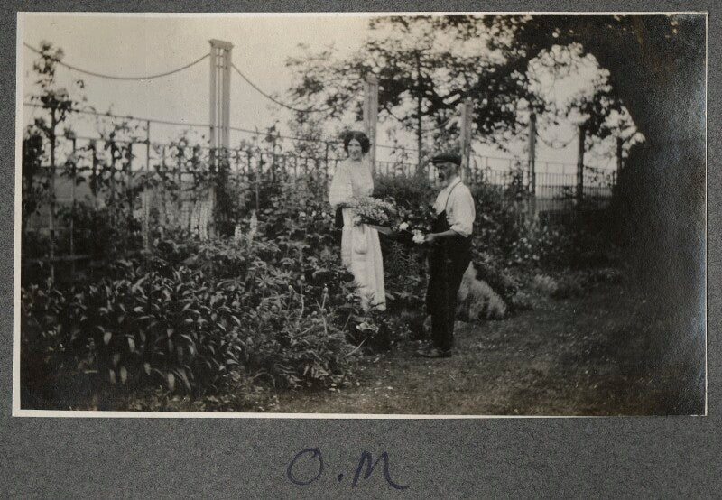 Lady ottoline morrell and her gardener npg ax140270