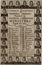 A Compleat Collection of Farewell Sermons Preached by London and Countrie Ministers NPG D29685