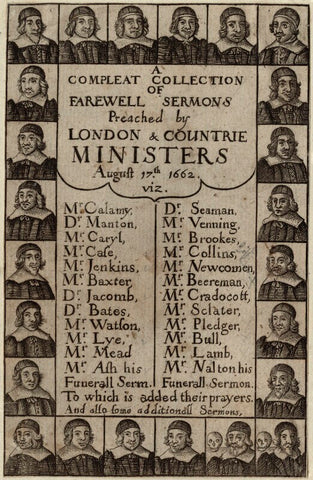 A Compleat Collection of Farewell Sermons Preached by London and Countrie Ministers NPG D29685