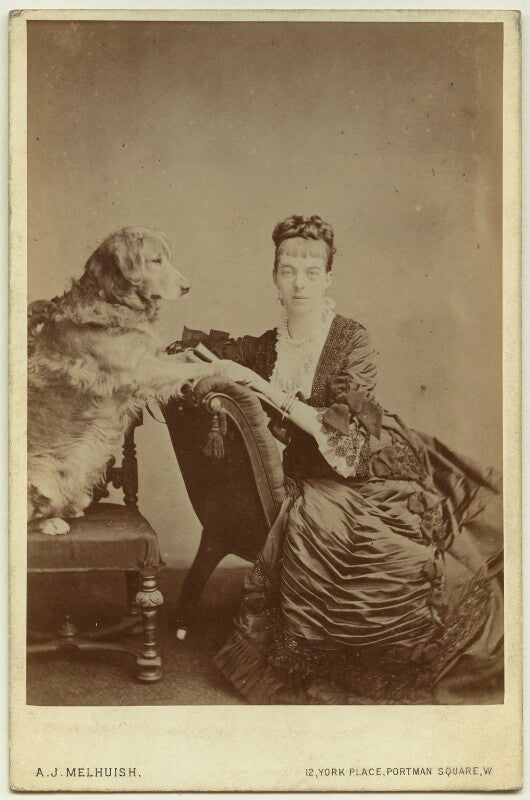 Fanny octavia louisa (née spencer churchill), lady tweedmouth with her golden retriever crocus npg x128444