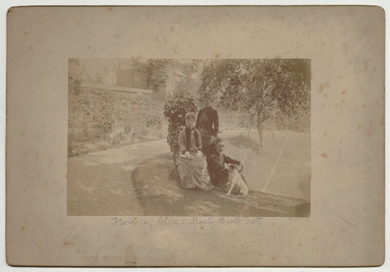 Montague james booth scott; sophia alice maud booth scott; florence germaine booth scott npg x22278