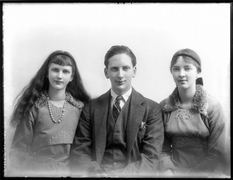 Hon. eleanor theodora roby benson; john roby benson, 2nd baron charnwood; antonia mary (née benson), viscountess radcliffe npg x120348