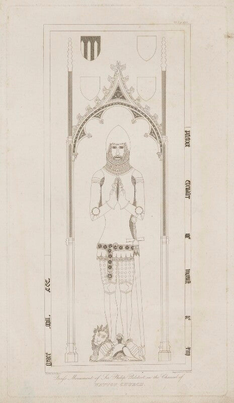 Sir philip peletoot ('brass monument of sir philip peletoot in the chancel of watton church') npg d40105