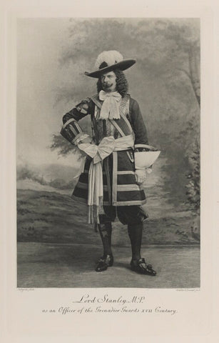 Edward George Villiers Stanley, 17th Earl of Derby as an officer of the Grenadier Guards, XVII Century NPG Ax41181