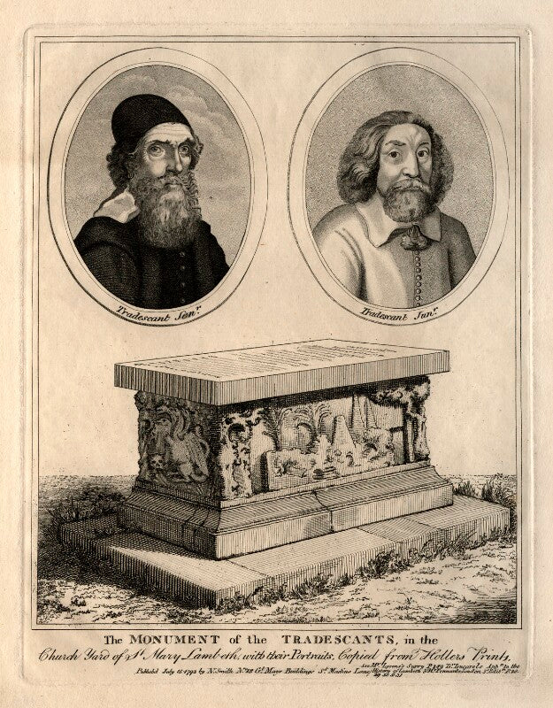 The monument of the tradescants (john tradescant the elder; john tradescant the younger) npg d12268