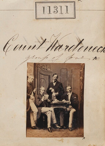 Count Wardeneck with three unknown men NPG Ax61006