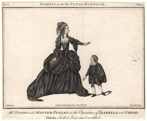 Mary Yates; Master Pullen (as Isabella and child in David Garrick's 'Isabella') NPG D8951