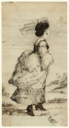 Figure study of an unknown woman NPG D23193