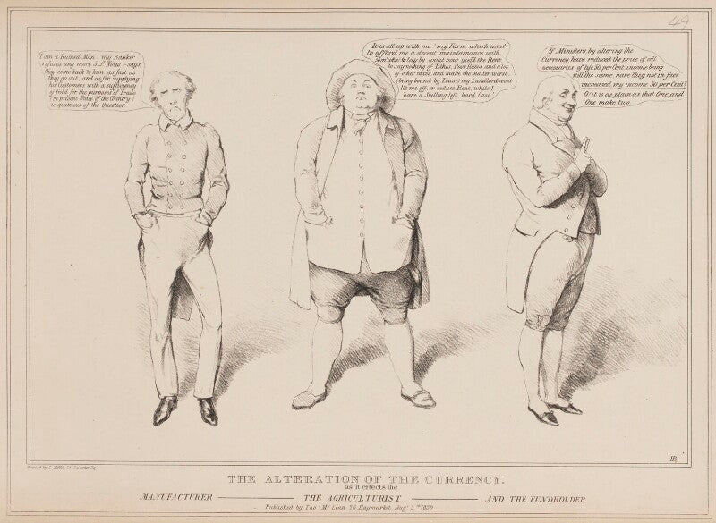 The alteration of the currency (includes john bull) npg d40984