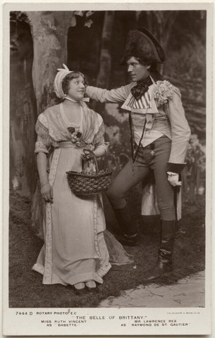 Ruth Vincent as Babette and (Edward) Lawrence Rea as Raymond de St Gautier in 'The Belle of Brittany' NPG x139839