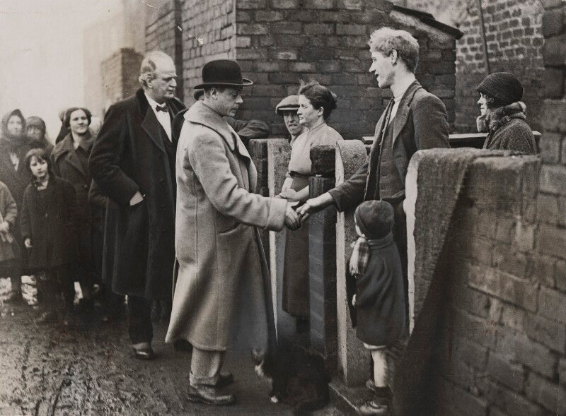 Prince edward, duke of windsor (king edward viii) visiting a village npg x194207