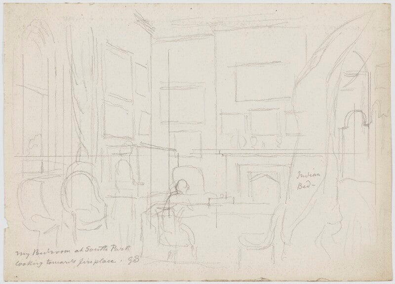 Sketch of george scharf's bedroom npg d6723