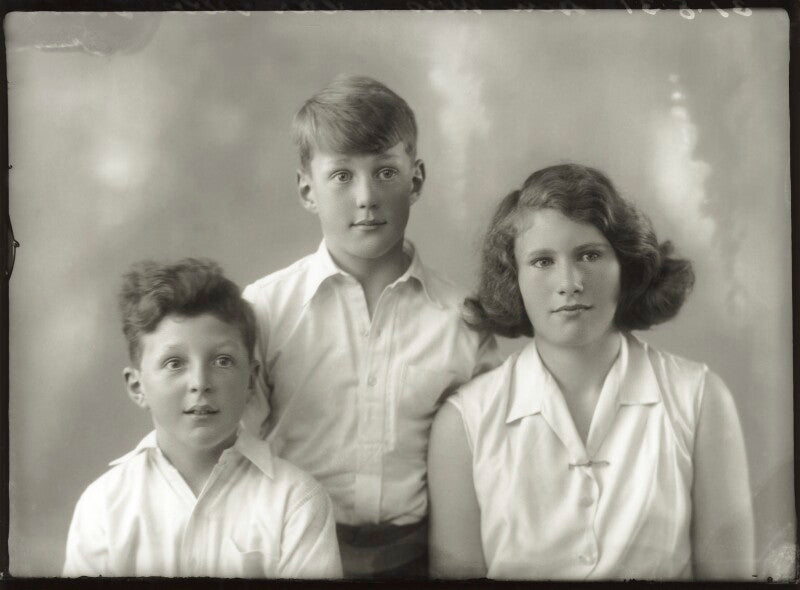 Antony durant gibbs, 5th baron aldenham; hon. vicary paul gibbs; (mary) theresa hyde (née villiers), lady wilkinson npg x150604