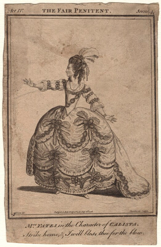 Mary ann yates as calista in rowe's 'the fair penitent' npg d8942