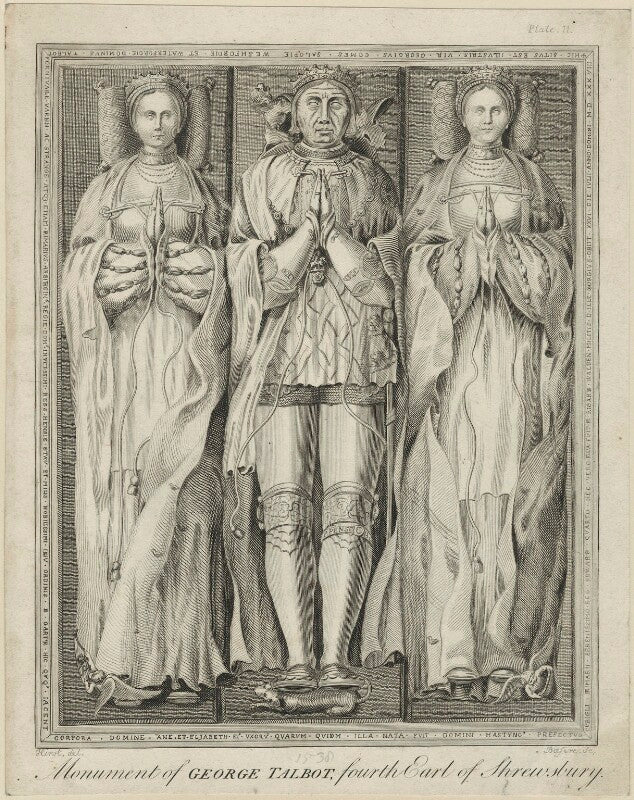 'monument of george talbot, fourth earl of shrewsbury' npg d24241