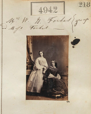 Mrs W.N. Forbes; Miss Forbes NPG Ax54950