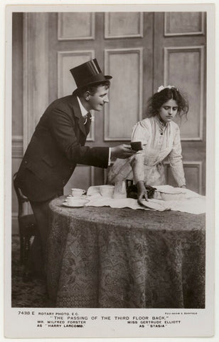 Wilfred Forster as 'Harry Larcomb' and Gertrude Elliot as 'Stasia' in 'The Passing of the Third Floor Back' NPG x201145