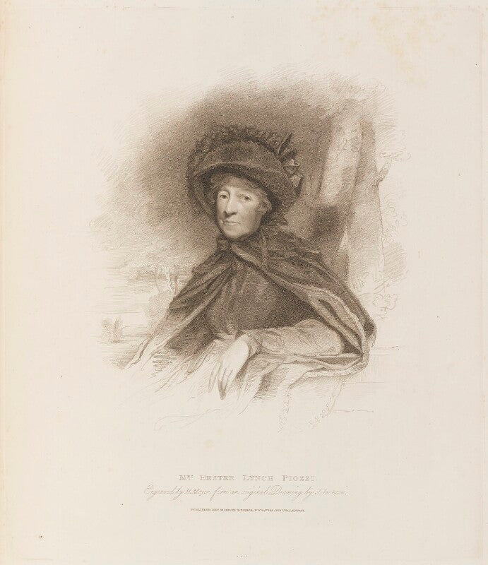 Hester lynch piozzi (née salusbury, later mrs thrale) npg d14994