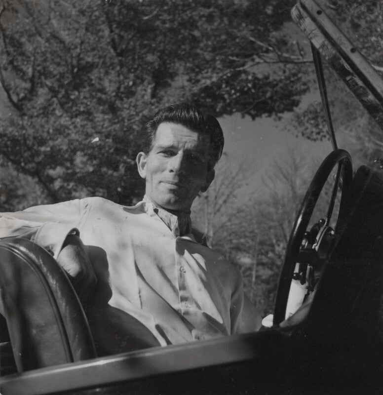 Michael rennie during the filming of 'the golden madonna' npg ax39675