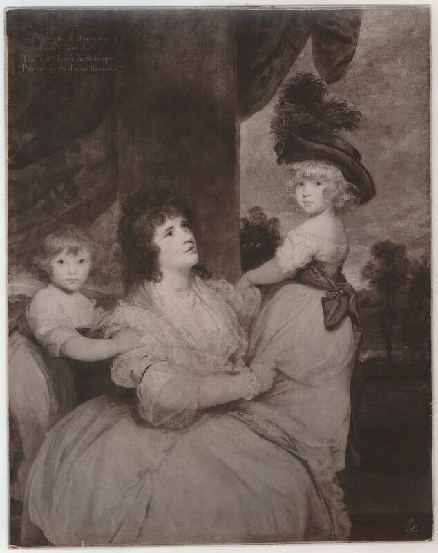Jane countess of harrington and children npg d35459