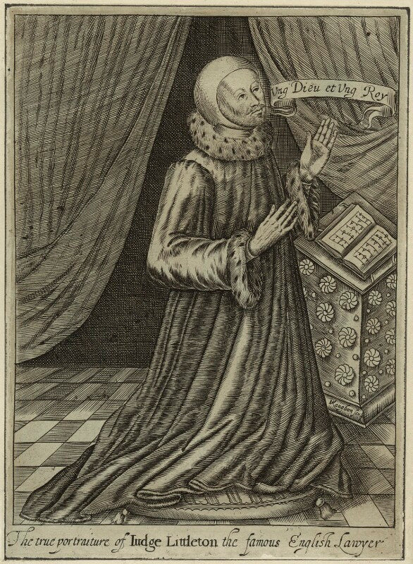 Sir thomas littleton (lyttleton) npg d24048
