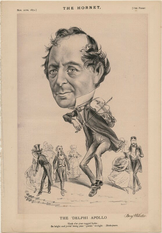 Benjamin nottingham webster ('the 'delphi apollo. sleek o'er your rugged looks; be bright and jovial 'mong your "guests" to night   shakespeare.') npg d48315