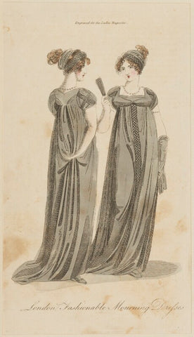 'London Fashionable Mourning Dresses', September 1805 NPG D47529