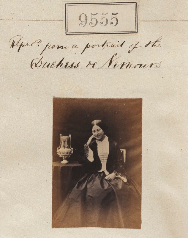 Duchess de nemours ('reproduction from a portrait of the duchess de nemours') npg ax59333
