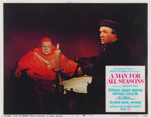 A Man for All Seasons lobby card 6 (Orson Welles as Thomas Wolsey; Paul Scofield as Sir Thomas More) NPG D48107