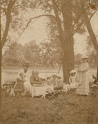Eleanor Nichel Furnivall (née Dalziel) and Frederick James Furnivall with family NPG x16308