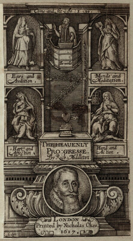 Richard middleton in the title page to his book 'the heavenly progresse' npg d25960