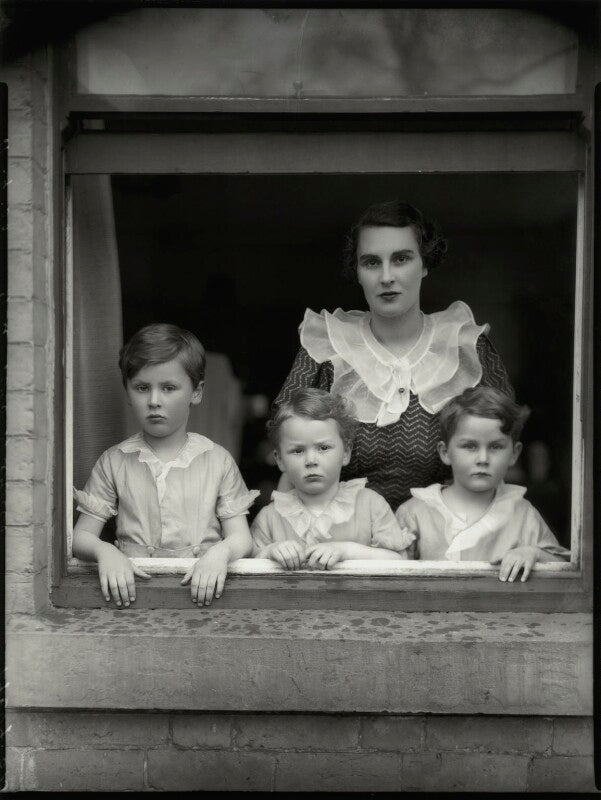Hon. youla edithe harris (née littleton, later wellsley) with her children, nigel john littleton harris, colin andrew littleton harris and jeremy mark littleton harris npg x151282
