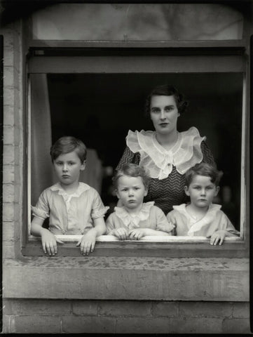 Hon. Youla Edithe Harris (née Littleton, later Wellsley) with her children, Nigel John Littleton Harris, Colin Andrew Littleton Harris and Jeremy Mark Littleton Harris NPG x151282