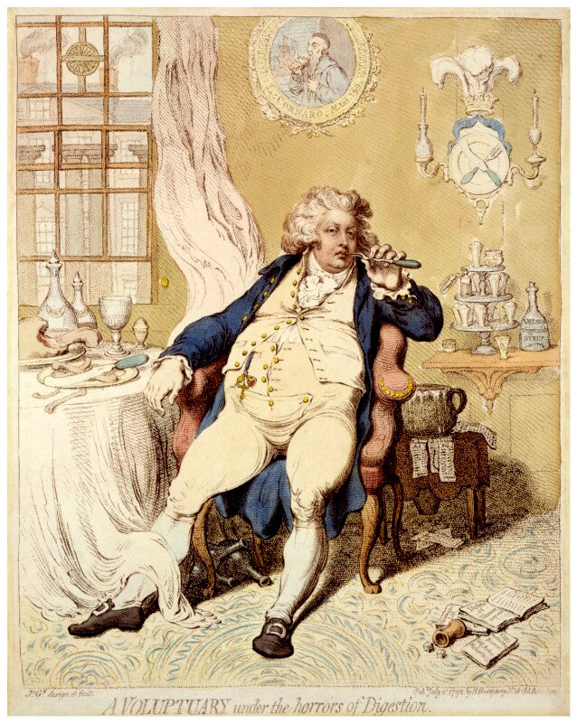 King george iv ('a voluptuary under the horrors of digestion') npg d12460