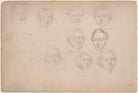Mrs Lanford; Mr Wheeler; Piper Newgate; George Cherer and five unknown sitters NPG D23313(79)