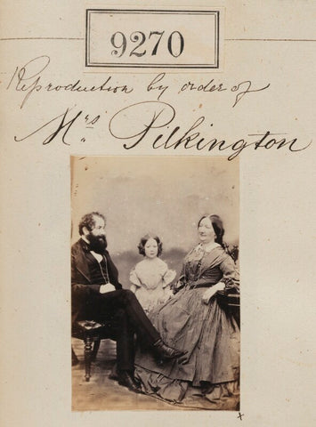 'Reproduction by order of Mrs Pilkington' (Unknown family group) NPG Ax59091