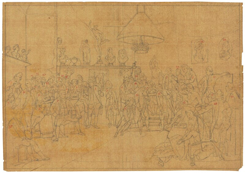 Key to 'the academicians of the royal academy' npg 1437a