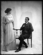 Margaret Chute as Mrs Cowper-Cowper; G. Trevor Roller as Parker in 'Lady Windermere's Fan' NPG x104141