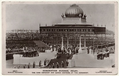 'Coronation Durbar, Delhi. The King Emperor and Queen Empress at the Ceremony' NPG x135950