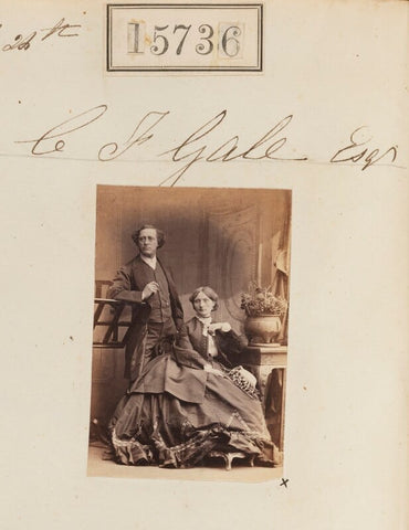 Mr C.F. Gale and an unknown woman ('C.F. Gale') NPG Ax63663