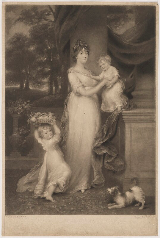 Maria scott waring (née hughes) and her children npg d40593