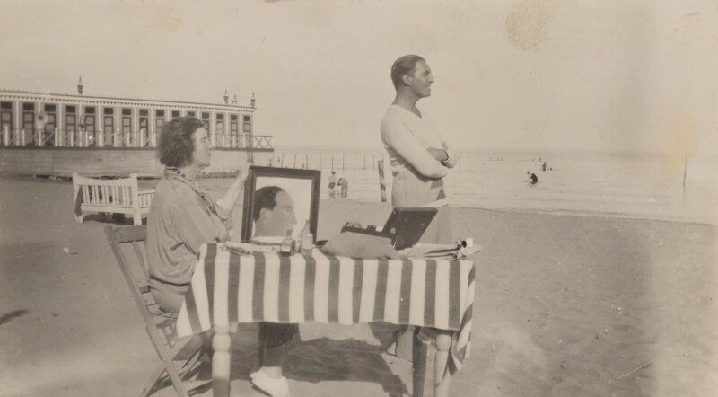 Baroness catherine d'erlanger and an unknown man npg ax135995