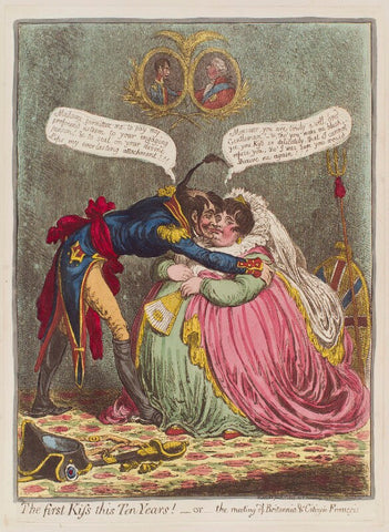 'The first kiss this ten years! - or - the meeting of Britannia and Citizen François' NPG D12797